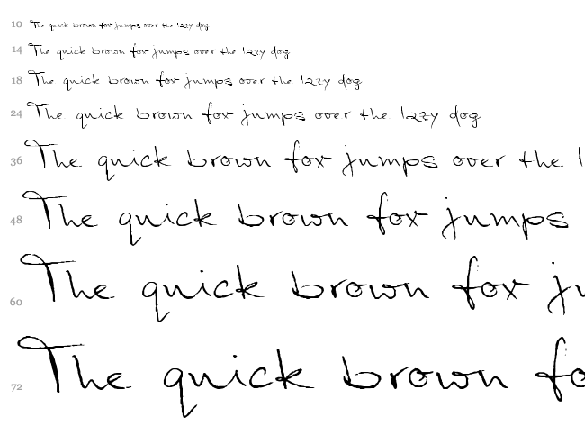 Marleen Script font waterfall